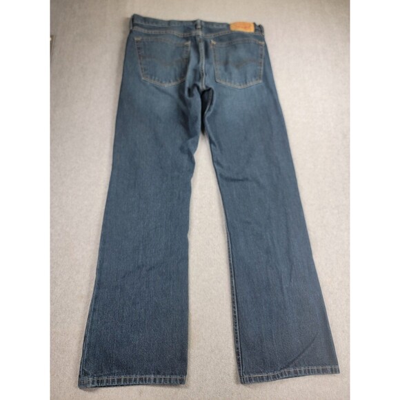Levis 527 Jeans Mens 36x32 Boot High Rise Cotton Dark Blue Whiskered Western - Picture 13 of 14